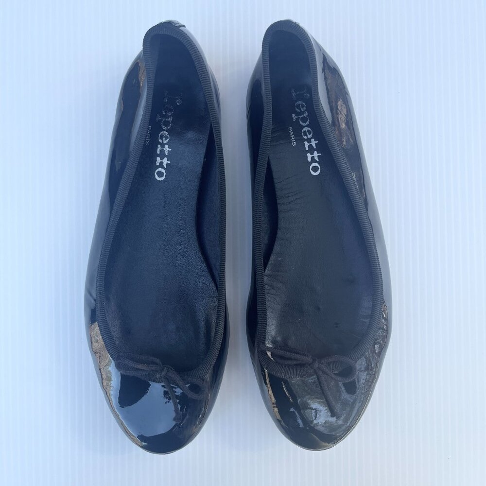 Repetto Lili Patent Leather Flats "Noir" Black - Size 37 EU/Size 5.5-6 US